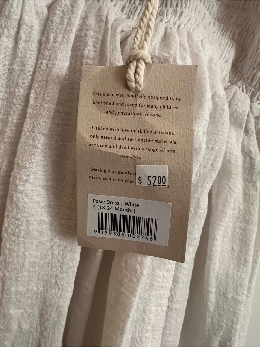 NEW Illoura the Label Smocked White Puff Sleeve Maxi Dress